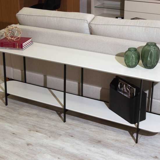 Celine Side Table Console in Off White