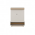 Cornwall 53.07 Entertainment Center in Off White and Cinnamon Light Brown
