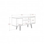 Theodore 53.14 TV Stand in Black and Cinnamon Light Brown