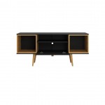 Theodore 53.14 TV Stand in Black and Cinnamon Light Brown