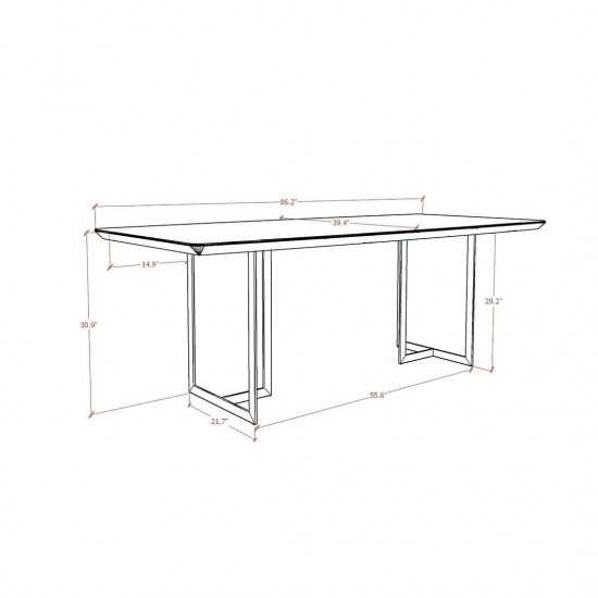 Celine 86.22 Dining Table in Black