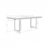 Celine 86.22 Dining Table in Off White