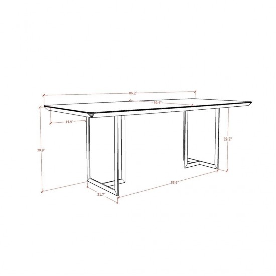 Celine 86.22 Dining Table in Off White