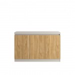 Viennese 46.81 Buffet Stand in Off White and Cinnamon Light Brown