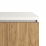 Viennese 46.81 Buffet Stand in Off White and Cinnamon Light Brown