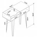 Rockefeller 39.37 Entryway Console in White