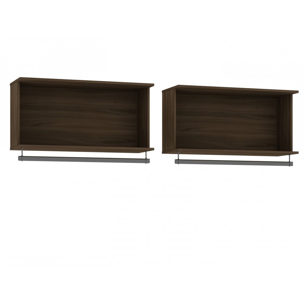 Rockefeller 2-Piece Open Hanging Closet System in Brown Rockefeller 2-Piece Open Hanging Closet System in Brown