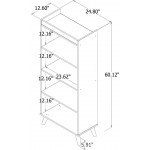 Hampton 4-Tier Bookcase in Off White