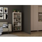 Hampton 4-Tier Bookcase in Off White