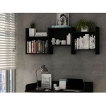 Hampton Wall Décor Shelves in Black