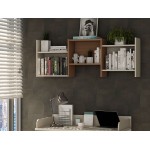 Hampton Wall Décor Shelves in Off White and Maple Cream