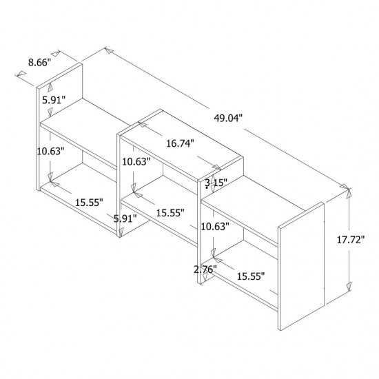 Hampton Wall Décor Shelves in Off White and Maple Cream