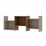 Hampton Wall Décor Shelves in Off White and Maple Cream