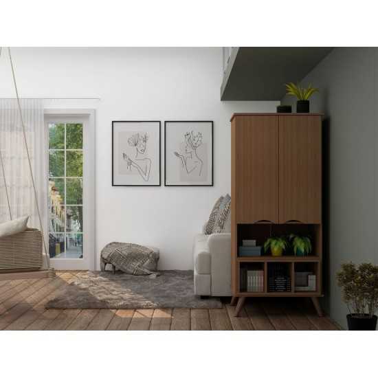 Hampton 26.77 Display Cabinet in Maple Cream