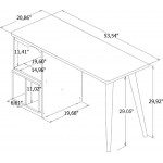 Hampton 53.54 Home Office Desk in Off White