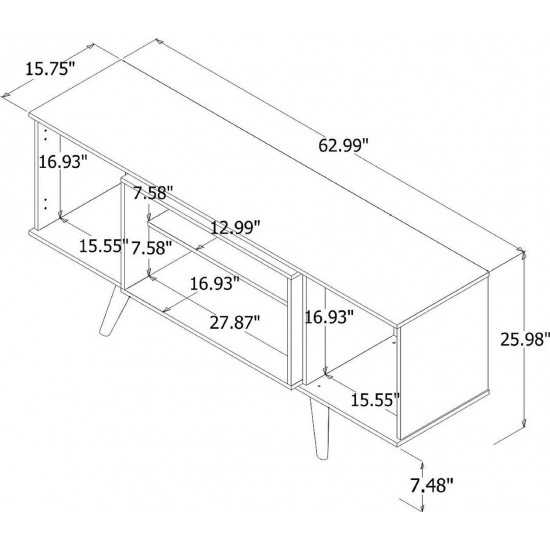 Hampton 62.99 TV Stand in Maple Cream