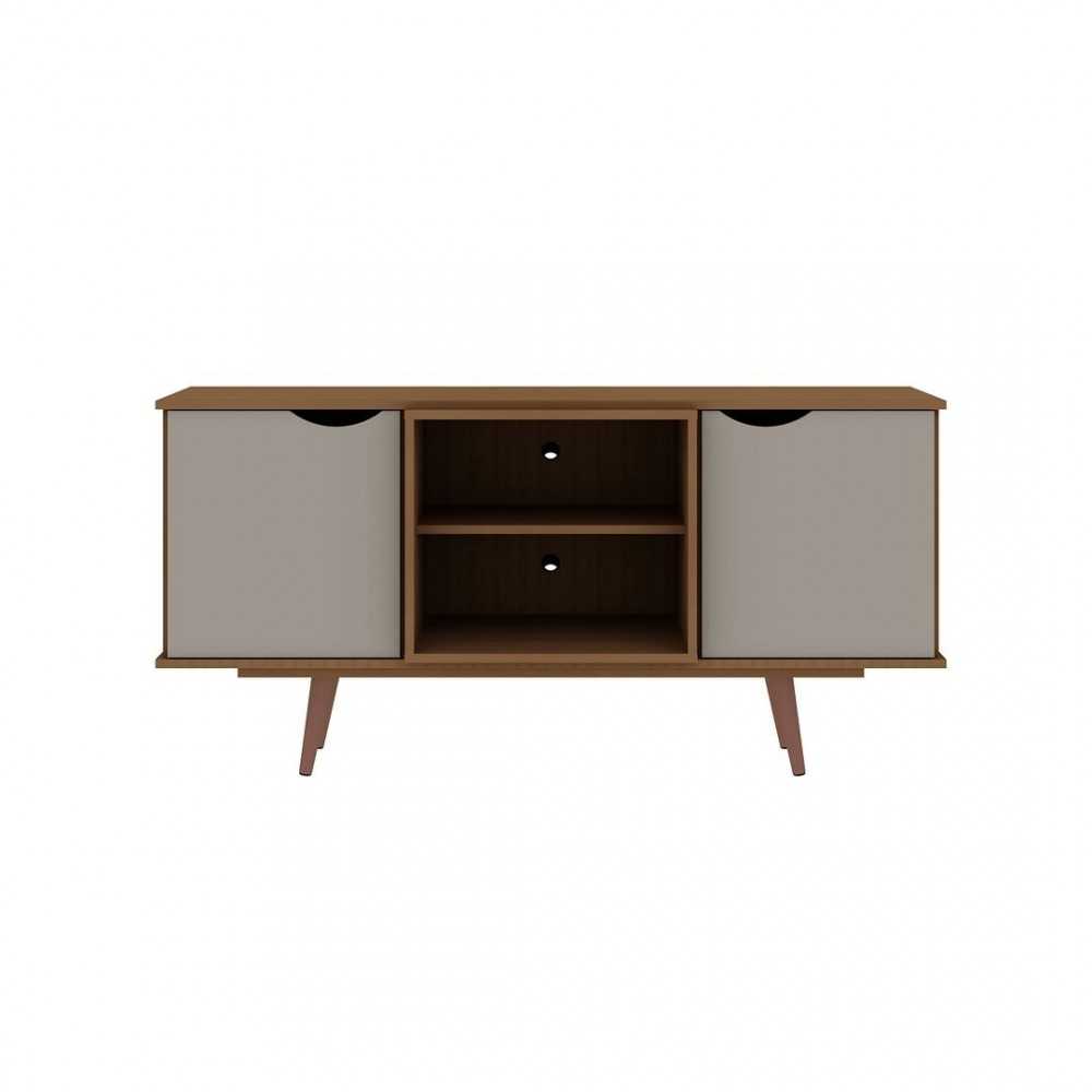 Hampton 53.54 TV Stand in Off White and Maple Cream
