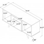 Hampton 53.54 TV Stand in Off White and Maple Cream