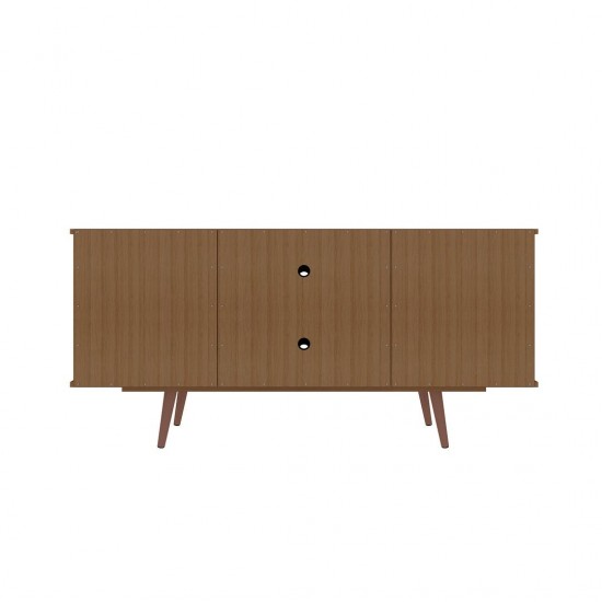 Hampton 53.54 TV Stand in Off White and Maple Cream