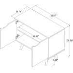 Hampton 33.07 Accent Cabinet in Off White