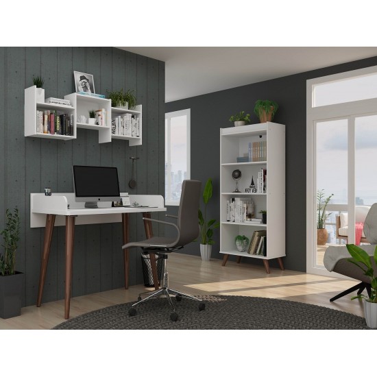 Hampton 3- Piece Home Basic Office Set in White