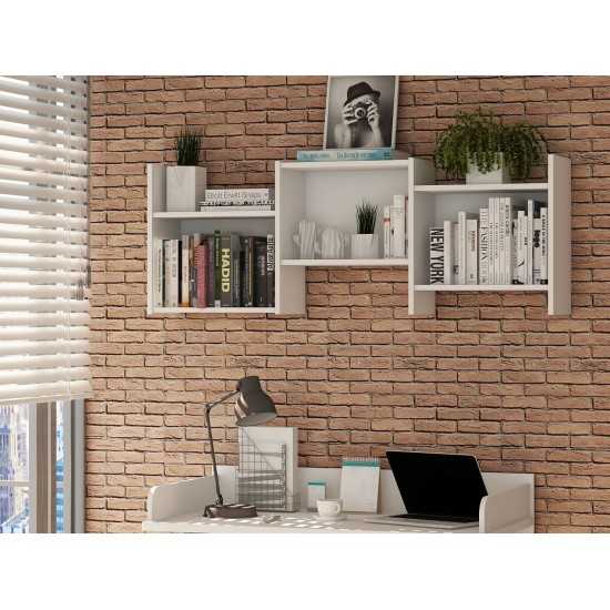 Hampton 3- Piece Home Basic Office Set in White