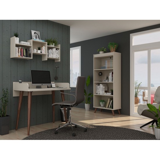 Hampton 3- Piece Home Basic Office Set in Off White