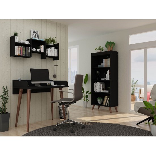 Hampton 3- Piece Home Basic Office Set in Black