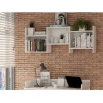 Hampton 3- Piece Extra Storage Home Office Set in White