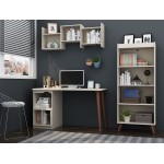 Hampton 3- Piece Extra Storage Home Office Set in Off White