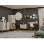 Hampton 2- Piece Home Basic Office Set in Off White