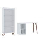 Hampton 2- Piece Home Extra Storage Office Set in White