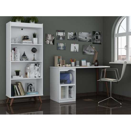 Hampton 2- Piece Home Extra Storage Office Set in White