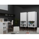 Hampton 2- Piece Home Extra Storage Office Set in White