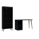 Hampton 2- Piece Home Extra Storage Office Set in Black