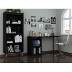 Hampton 2- Piece Home Extra Storage Office Set in Black