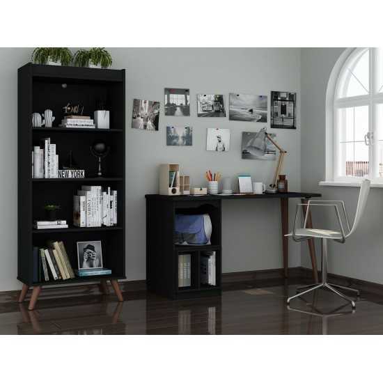 Hampton 2- Piece Home Extra Storage Office Set in Black