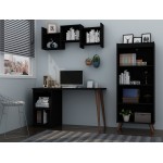 Hampton 2- Piece Home Extra Storage Office Set in Black