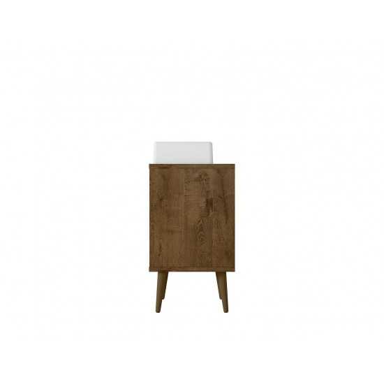 Liberty 17.71 Bathroom Vanity Sink in Rustic Brown and Aqua Blue