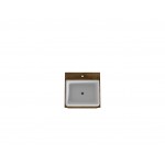 Liberty 17.71 Bathroom Vanity Sink in Rustic Brown and Aqua Blue