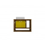 Liberty Floating 31.49 Bathroom Vanity Sink in Rustic Brown and Yellow