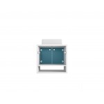 Liberty Floating 23.62 Bathroom Vanity Sink in White and Aqua Blue