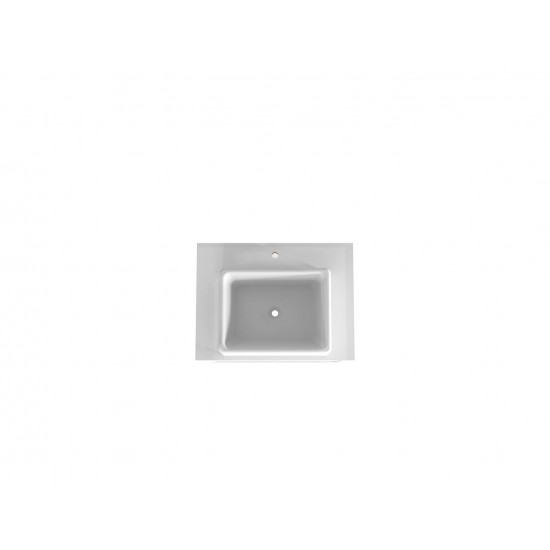 Liberty Floating 23.62 Bathroom Vanity Sink in White and Aqua Blue