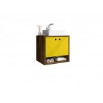 Liberty Floating 23.62 Bathroom Vanity Sink in Rustic Brown and Yellow