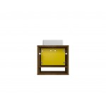 Liberty Floating 23.62 Bathroom Vanity Sink in Rustic Brown and Yellow