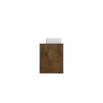 Liberty Floating 23.62 Bathroom Vanity Sink in Rustic Brown and Aqua Blue