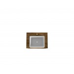 Liberty Floating 23.62 Bathroom Vanity Sink in Rustic Brown and Aqua Blue