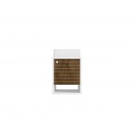 Liberty Floating 17.71 Bathroom Vanity Sink in White and Rustic Brown
