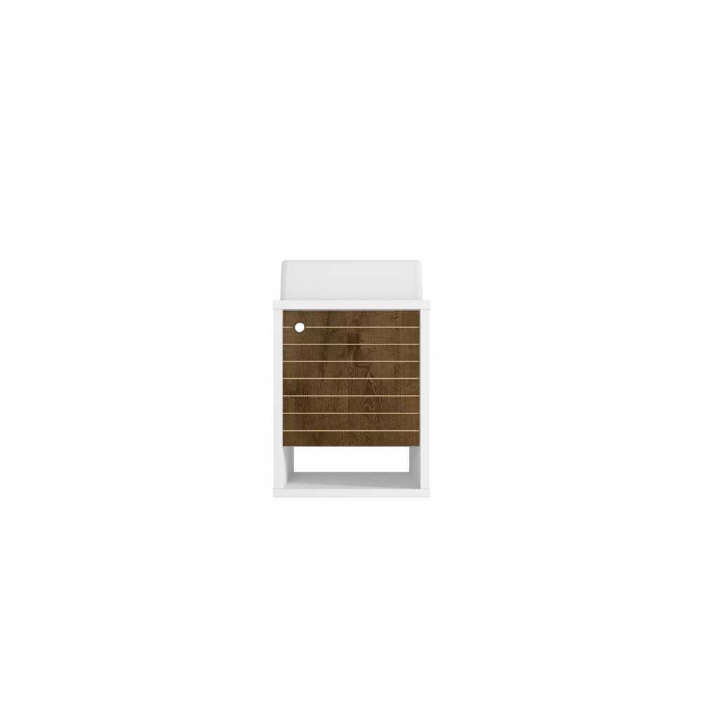 Liberty Floating 17.71 Bathroom Vanity Sink in White and Rustic Brown