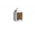 Liberty Floating 17.71 Bathroom Vanity Sink in White and Rustic Brown